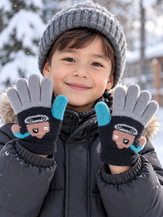 Зимние детские перчатки 4–6 лет, тёплые мягкие, 15×6 см