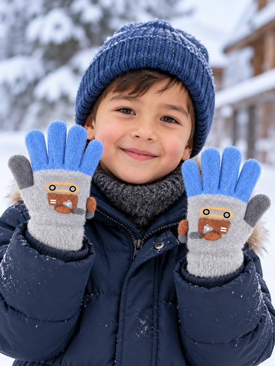 Зимние детские перчатки 4–6 лет, тёплые мягкие, 15×6 см