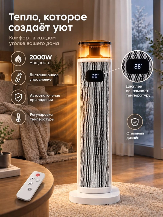 Elektr isitgich, fan isitgichi, pechka, obogrevatel Kai Tech 2000W quvvati