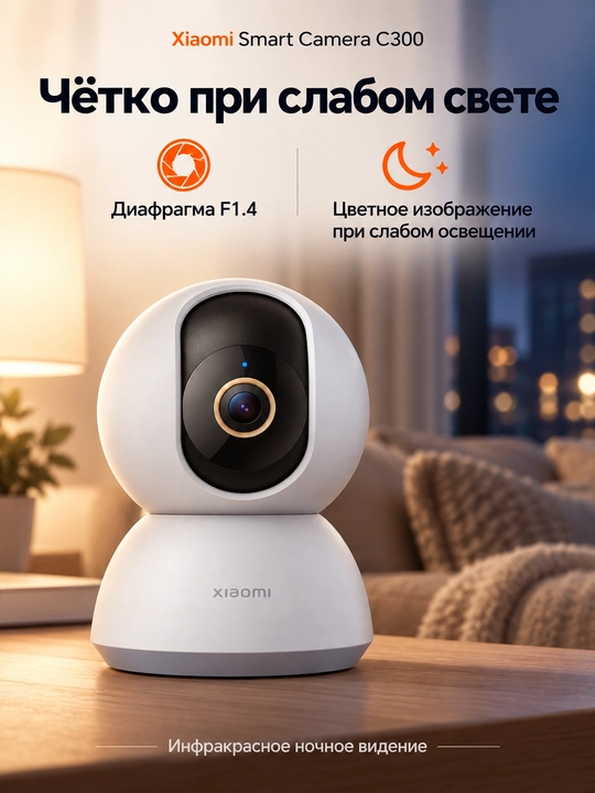 Камера, Xiaomi Smart Camera, умная Wi-Fi камера видеонаблюдения, для дома и офиса
