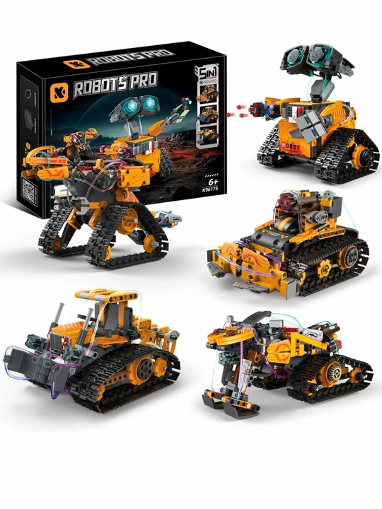 Wall-E Robots Pro K96175 STEM конструктор робот 5в1, 673 детали, на пульте