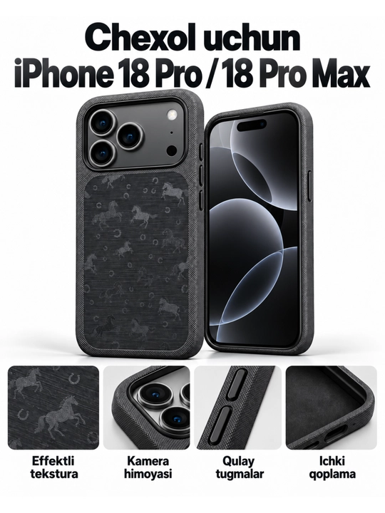 IPhone 18 Pro / 18 Pro Max uchun g‘ilof - 
