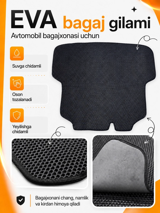 Avtomobil yukxonasiga EVA gilamcha LASETTI GENTRA NEXIA COBALT CAPTIVA BYD KIA