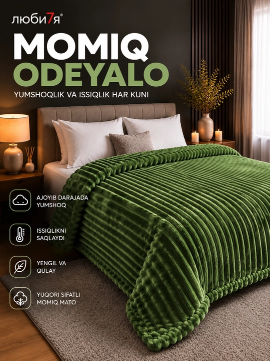 Velsoft Four Seasons ikki tomonlama plyushli pled, velsoftdan tayyorlangan, 200 * 235 sm