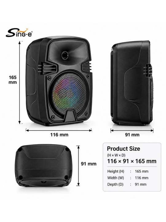 Portativ bluetooth kolonka Sing-E ZQS1328S