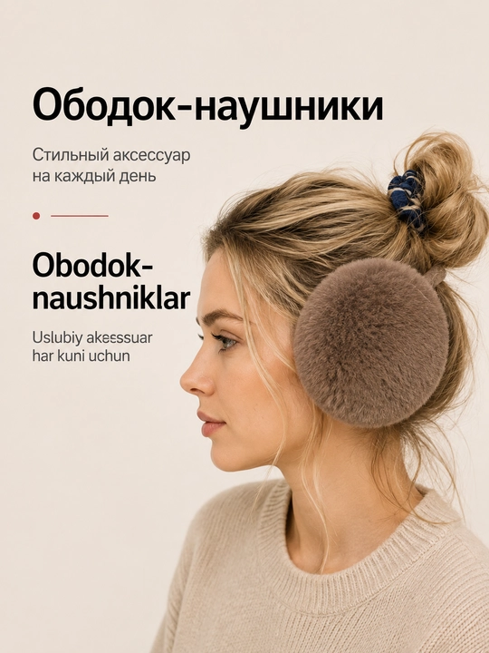 BeautyBox issiqlashtirilgan momiq mo‘ynali quloqchinlar