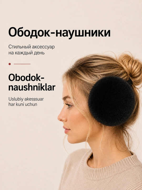 BeautyBox issiqlashtirilgan momiq mo‘ynali quloqchinlar
