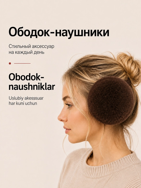 BeautyBox issiqlashtirilgan momiq mo‘ynali quloqchinlar