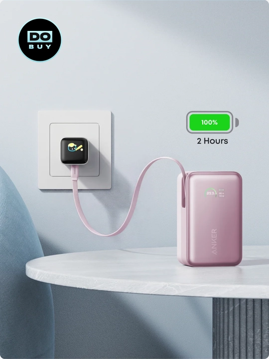 Tashqi akkumlyator Anker Nano Power Bank 10000 mA/h 45W, Fast charging, o‘rnatilgan USB-C