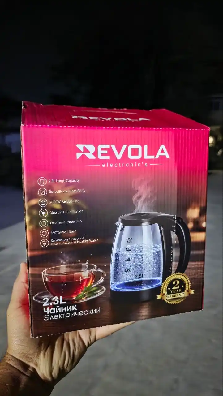 Elektr choynak REVOLA tefal choynaklar 2.3 L  LED, yoritkichli