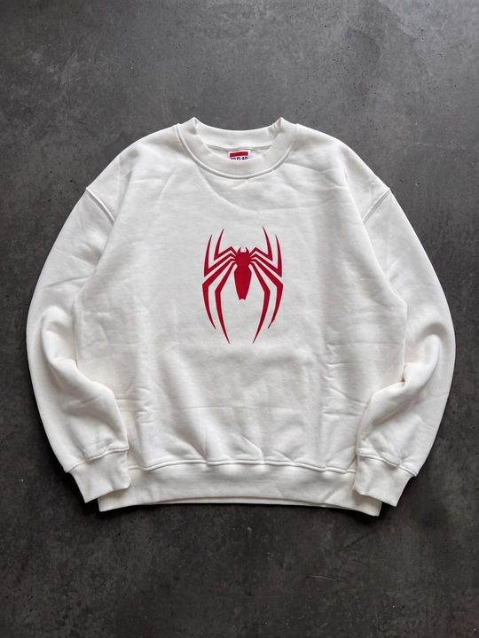 Erkak va ayollar uchun ichi mexli SpiderMan  oversize svitshot, qish-kuz uchun - 