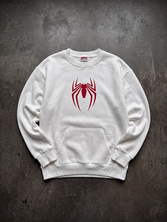 Erkak va ayollar uchun ichi mexli SpiderMan  oversize svitshot, qish-kuz uchun - 