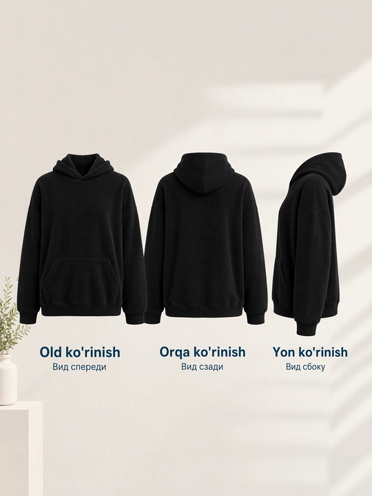 Ayollar flis koftasi xudi, katta o‘lchamli, kapyushonli, issiq, yumshoq, kuz, qish 48-54