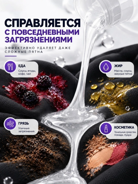 Гель для стирки Bossfer Black & Dark, универсальный — для чёрной и тёмной одежды