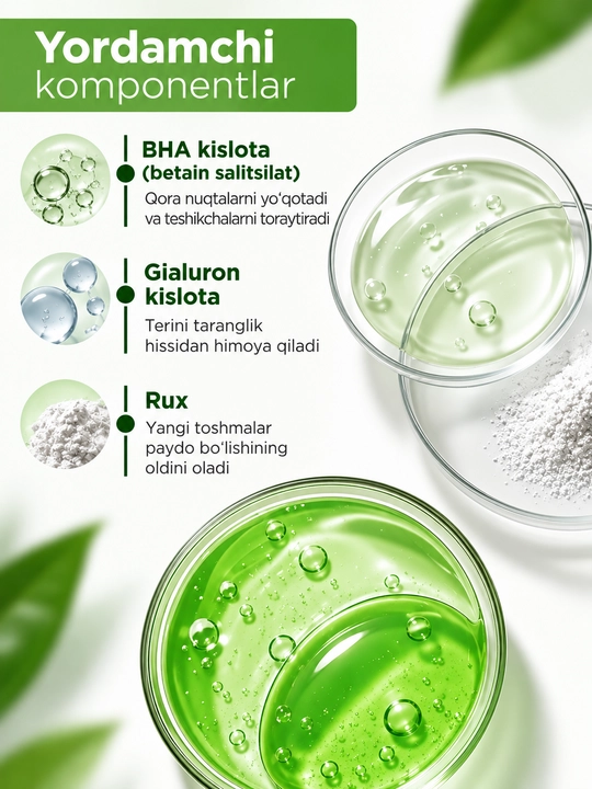 Anua Azelaic Acid 10 + Hyaluron yuz uchun 10% li zardob