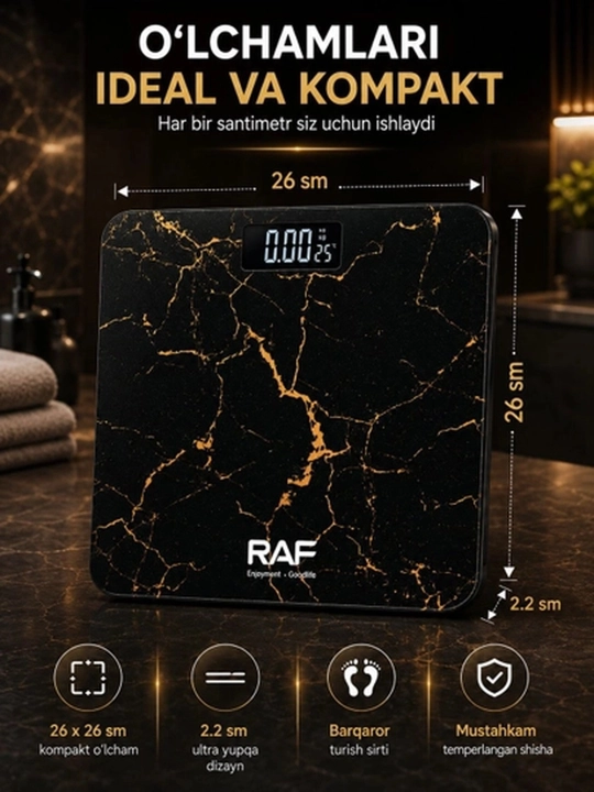 Elektron tarozi RAF R.10037,  LCD displeyli, 180 kg gacha