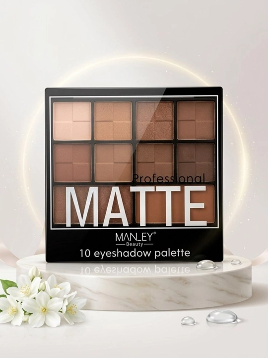 Палитра матовых теней для век, MATTE PROFESSIONAL тени для кожи вокруг глаз, из 10 цветов - 