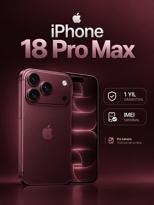 Apple iPhone 18 Pro Max — 256GB / 512GB, A20 Pro, 48 MP kamera, OLED - 