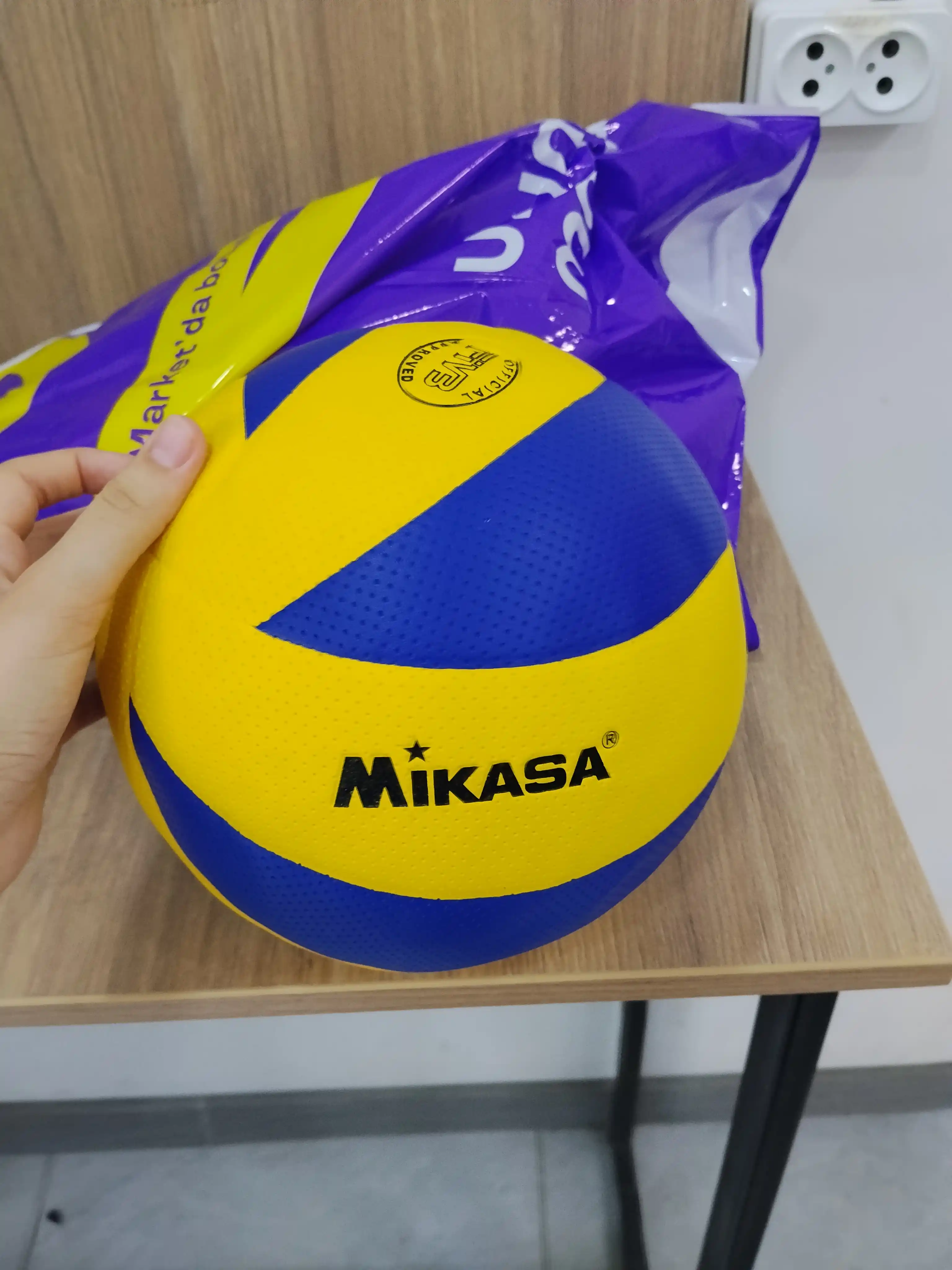 Волейбольные мячи Mikasa, мяч размер 5, в комплекте с иглой, мяч