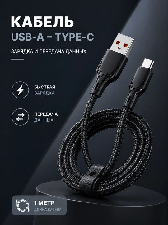 USB kabel, zaryadlash kabeli, ma’lumot uzatish, Type-C, Micro USB, Lightning - 