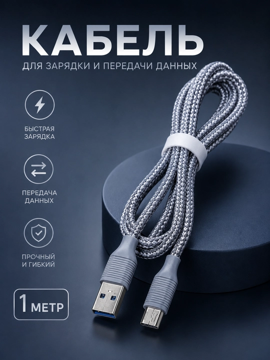 USB kabel, zaryadlash kabeli, ma’lumot uzatish, Type-C, Micro USB, Lightning - 