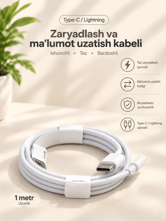 Кабель для IPhone Lightning USB-C Type-C, для быстрой зарядки