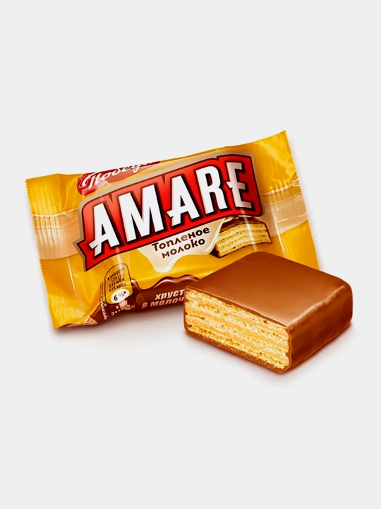 "Amare" "Pobeda" sutli shokoladli eritilgan sut ta’mli konfetlari, 1,5 kg - 