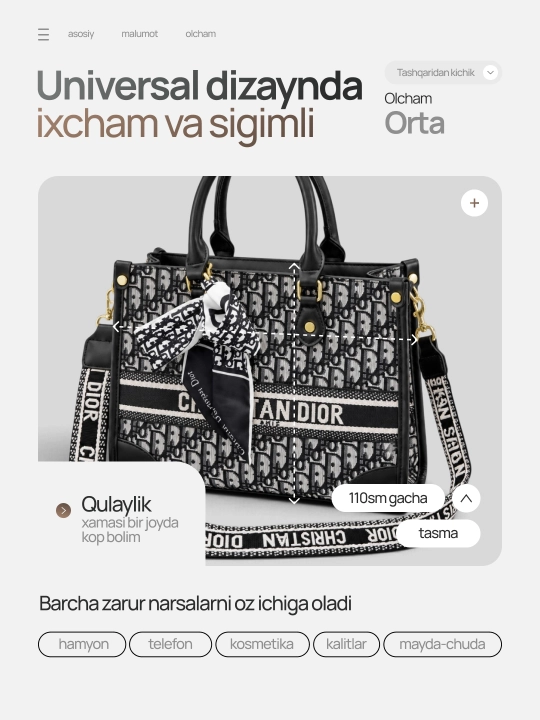 Ayollar sumkasi, Dior sumka