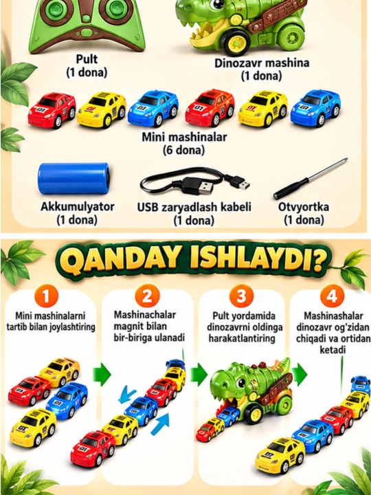 Magnitli ilon, RC ilon o‘yinchoq, masofadan boshqariladigan ilon, magnitli o‘yinchoq