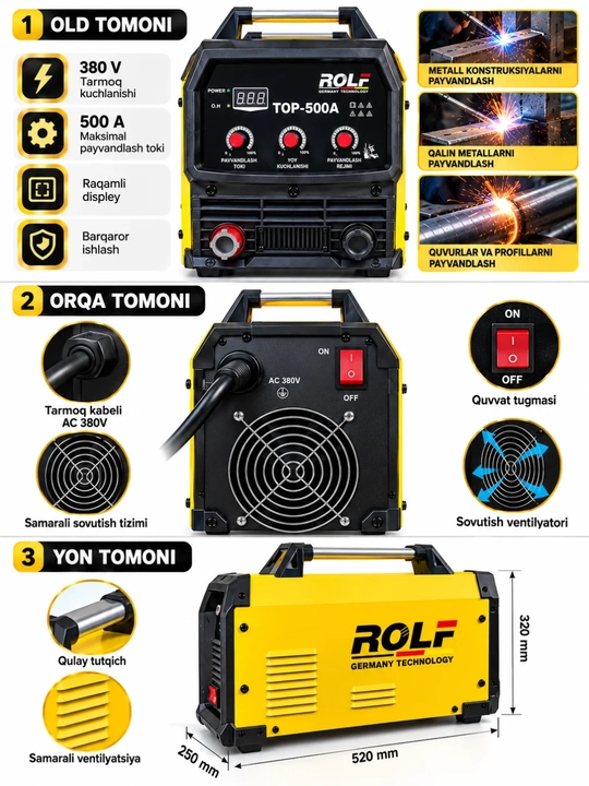 TOP-500A payvandlash apparati