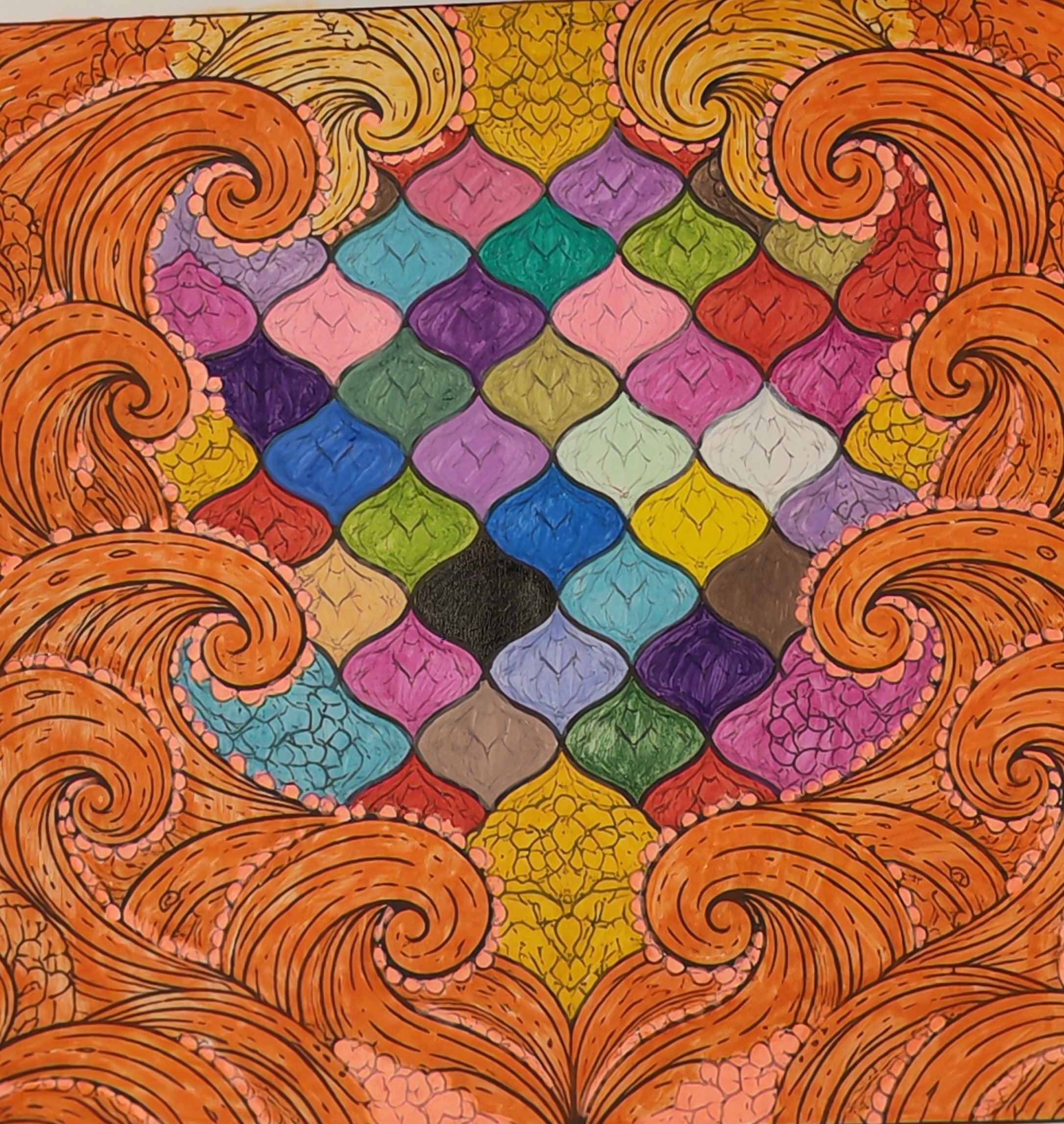 Mandala antistress bo‘yash kitobi spiral muqova