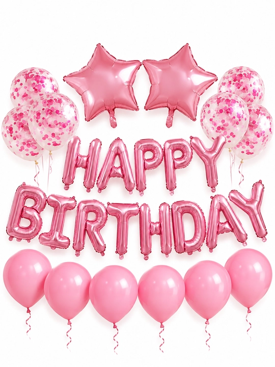 Воздушные шары с надписью Happy Birthday, набор для фотозоны на день рождения
