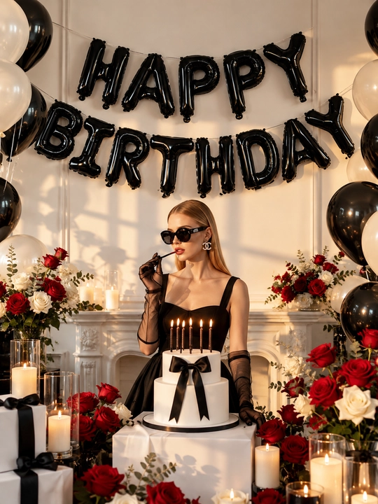 Tug‘ilgan kuningiz bilan "Happy Birthday" harfli sharchalar,  fotozona uchun to‘plam - 