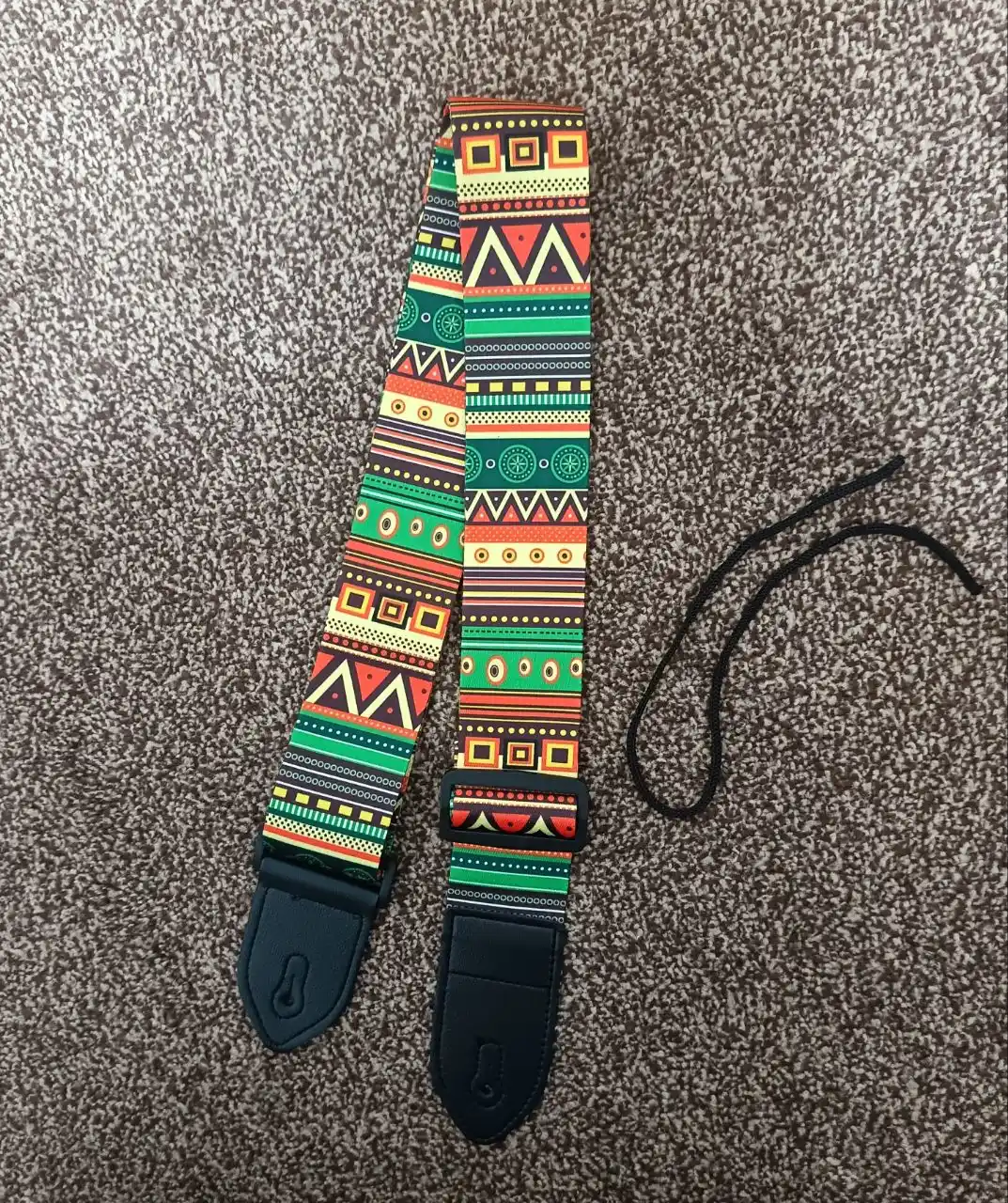Gitara uchun sozlanadigan matoli yelka kamari (Guitar Strap) – Etnik naqshli