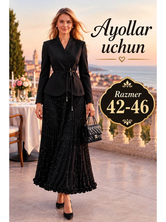 Ayollar uchun vecherniy koylak, dvoyka, oqshom libosi,bayram va tadbirlar uchun dvoyka - 