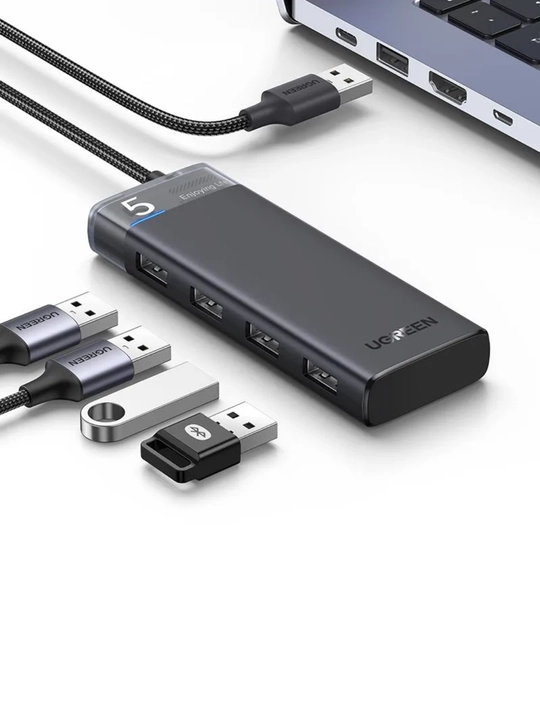 UGREEN 4 portli USB-A Hub 4xUSB-A 3.2 5Gbit/s CM653 15548