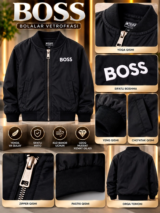 Ветровка BOSS для мальчиков, лёгкая куртка