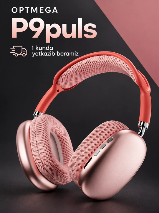 Simsiz Bluetooth quloqchinlar P9, mikrofonli, to'liq o'lchamli - 