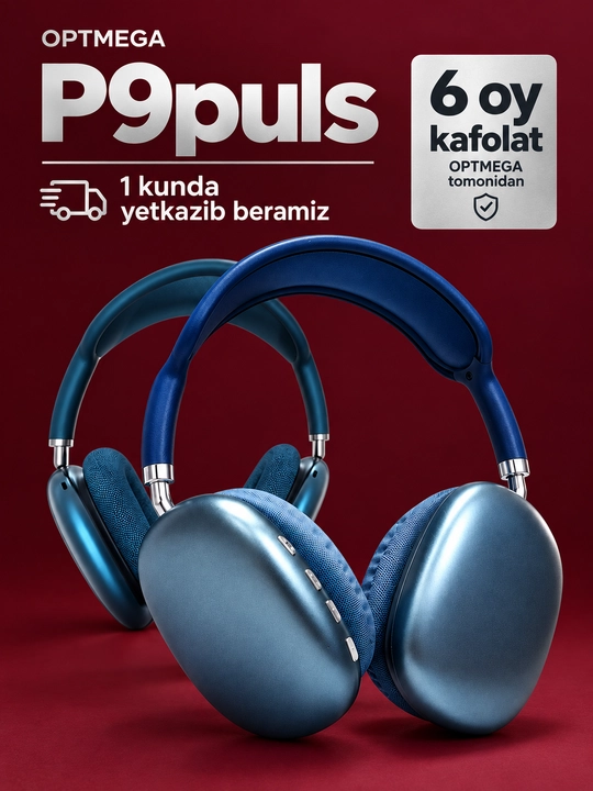 Беспроводные наушники Bluetooth P9 с микрофоном, полноразмерные - 