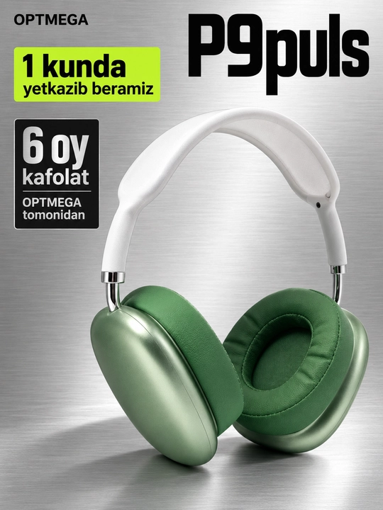 Simsiz Bluetooth quloqchinlar P9, mikrofonli, to'liq o'lchamli - 
