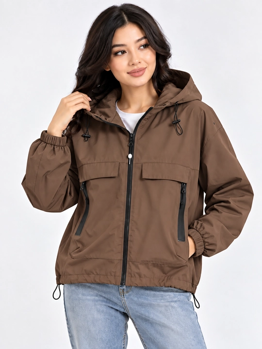 Ayollar vetrovkasi, yomg'irga chidamli, oversize S-L (46-48) - 
