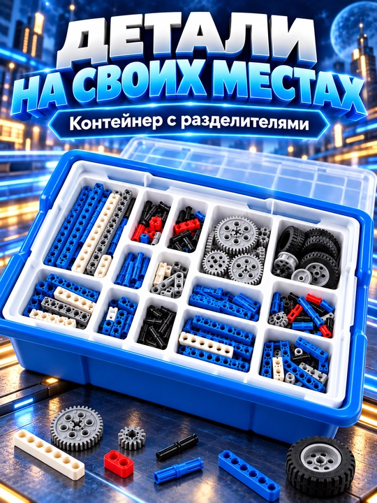Электронный STEM-конструктор по робототехнике, 396 деталей, мотор, 9 моделей