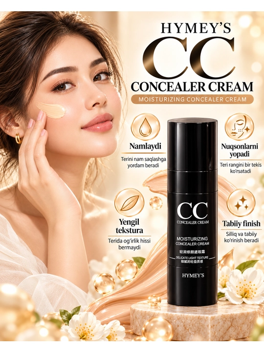 CC Concealer Cream — лёгкий тональный и маскирующий крем для лица - 
