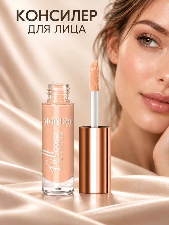 Alvin D’or AD-01 24H Full Cover aplikatorli konsiler - 