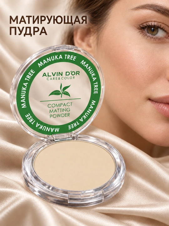 Alvin D’or PD-10 Manuka Tree matlashtiruvchi kompakt upa, 10 g