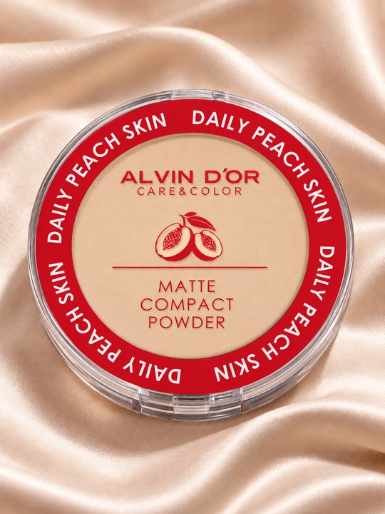 Alvin D’or PD-11 Daily Peach Skin matlashtiruvchi kompakt upa, 10 g - 