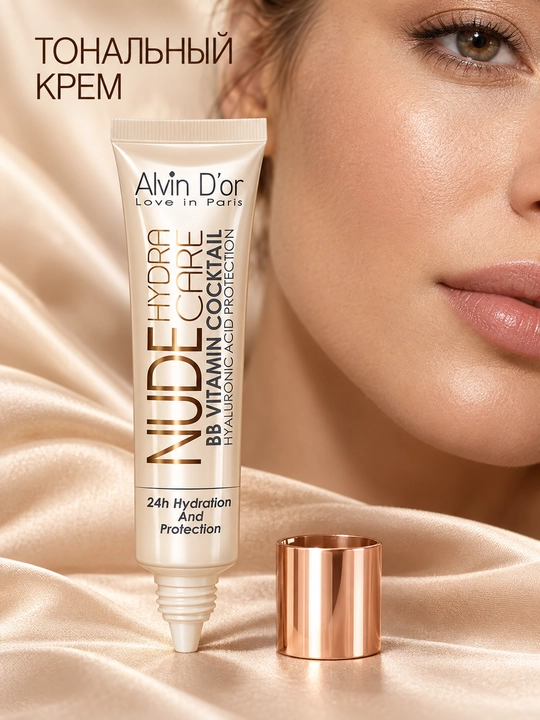 Alvin D’or BC-03 BB Nude yengil qoplamali tonal krem, 25 ml