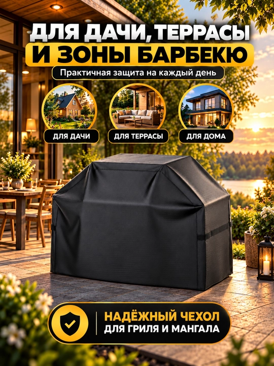 Чехол для мангала и гриля Oxford 210D, защитный уличный чехол от дождя и солнца