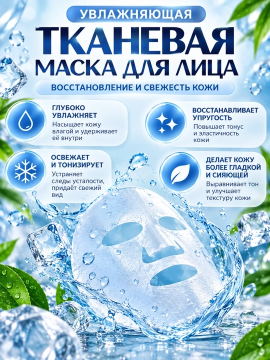 Увлажняющая тканевая маска для лица Ice Mask