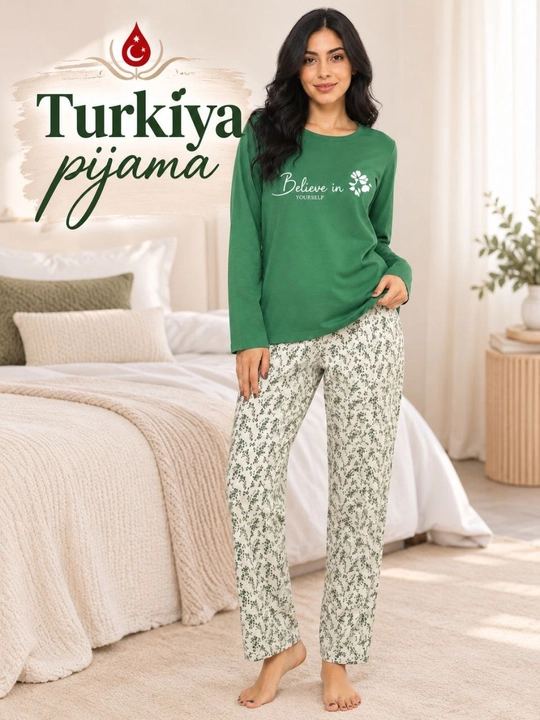 Пижама женская, Турция, хлопок, для дома, M-2XL